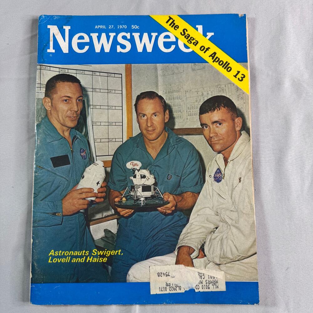 Newsweek April 27 '70 Apollo 13 Magazine Jim Lovell Jack Swigert Fred Haise NASA